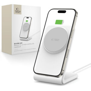 Tech-Protect QI15W-A38 MagSafe belaidis įkroviklis - baltas