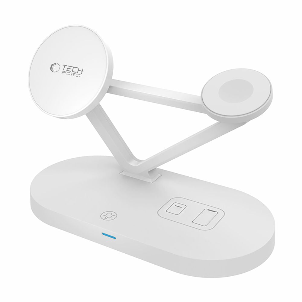 Tech-Protect 3in1 belaidis įkroviklis su MagSafe Apple įrenginiams QI15W-A41 - baltas