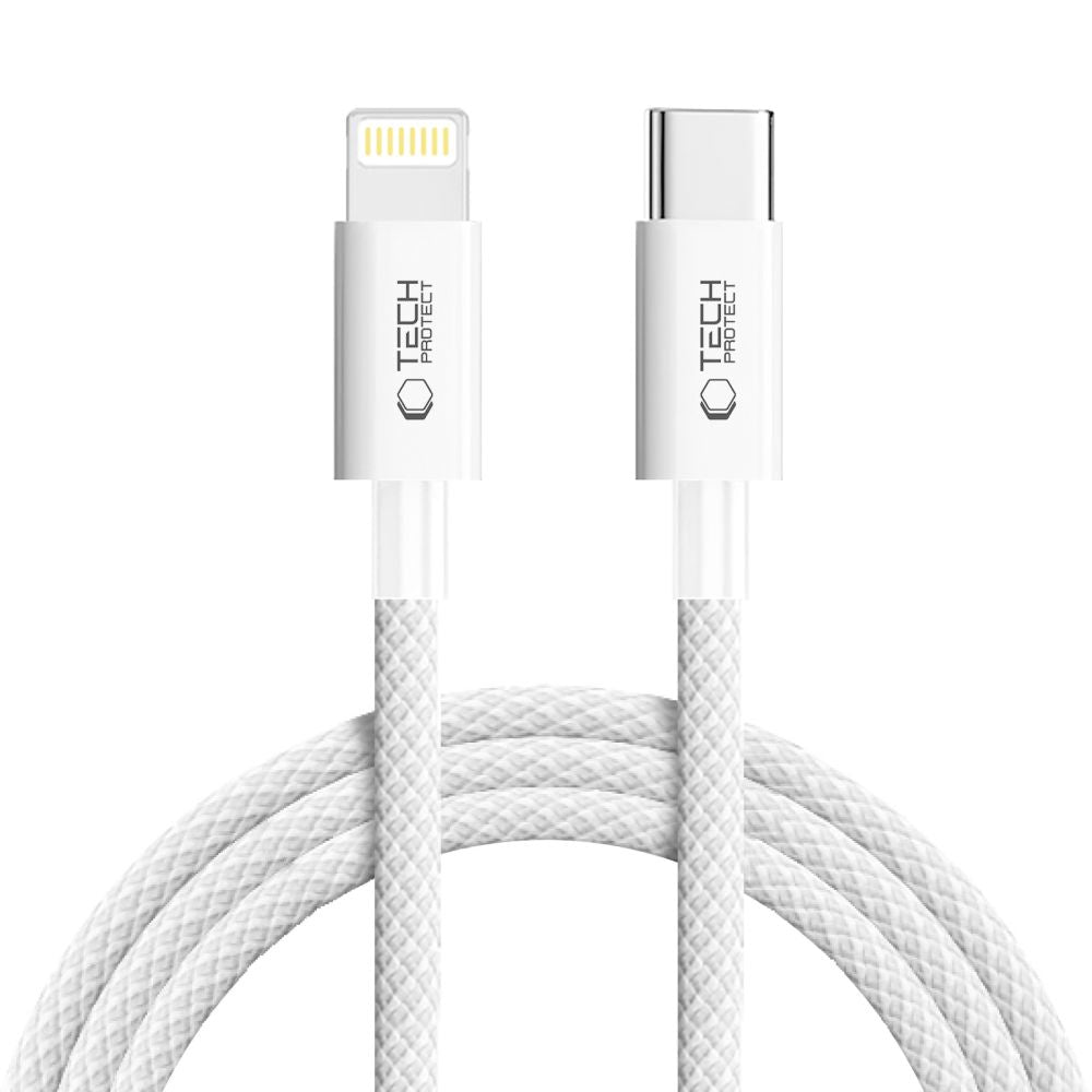 Tech-Protect UltraBoost USB-C / Lightning laidas PD27W/3A 200 cm - pilkas