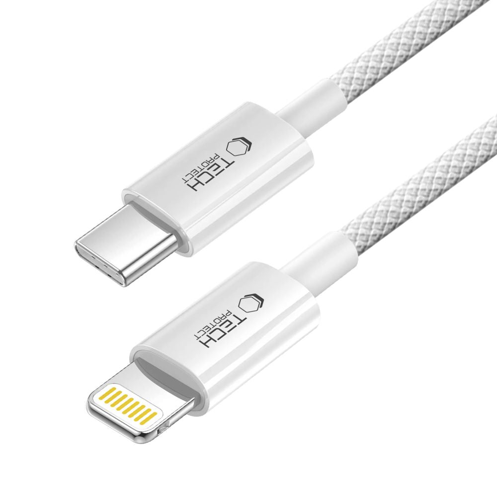 Tech-Protect UltraBoost USB-C / Lightning laidas PD27W/3A 200 cm - pilkas
