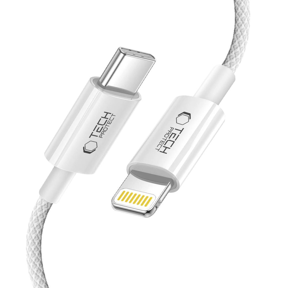 Tech-Protect UltraBoost USB-C / Lightning laidas PD27W/3A 200 cm - pilkas