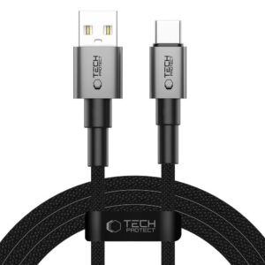 Tech-Protect UltraBoost DNA USB-A / USB-C Laidas 15W/3A 200cm - pilkas