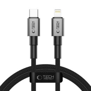 Tech-Protect UltraBoost DNA USB-C / Lightning PD27W/3A Laidas 100 cm - pilkas
