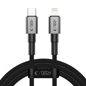Tech-Protect Ultraboost DNA USB-C / Lightning PD27W/3A Laidas 200 cm - pilkas