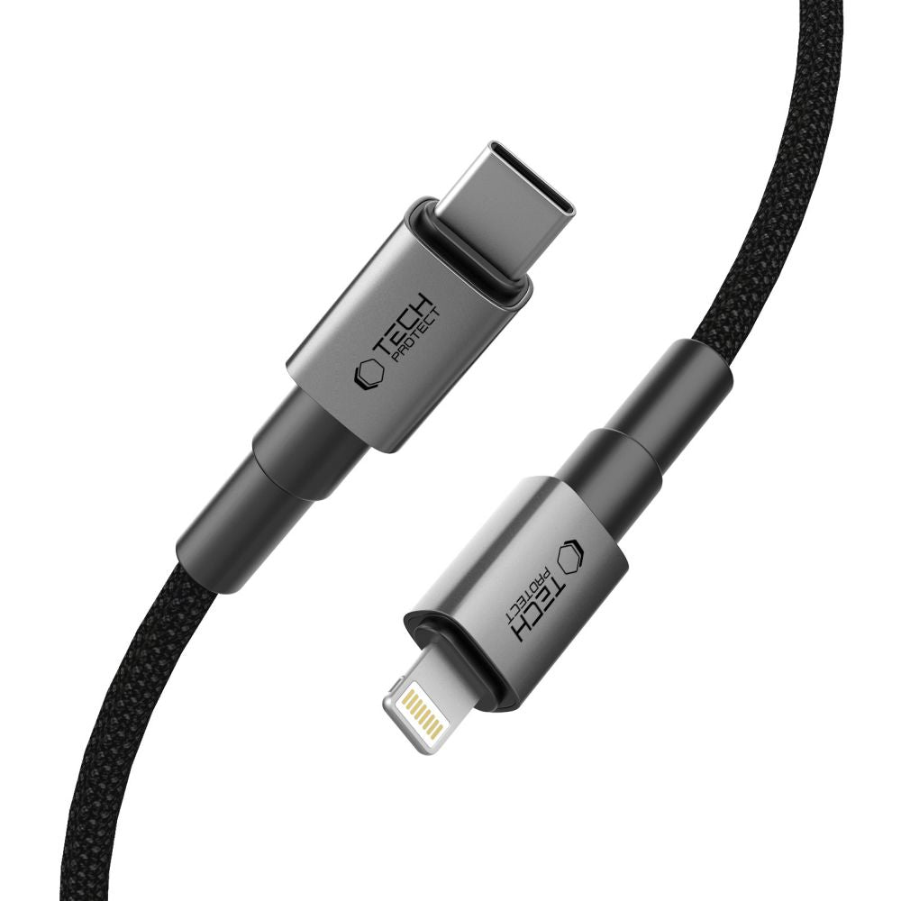 Tech-Protect Ultraboost DNA USB-C / Lightning PD27W/3A Laidas 200 cm - pilkas