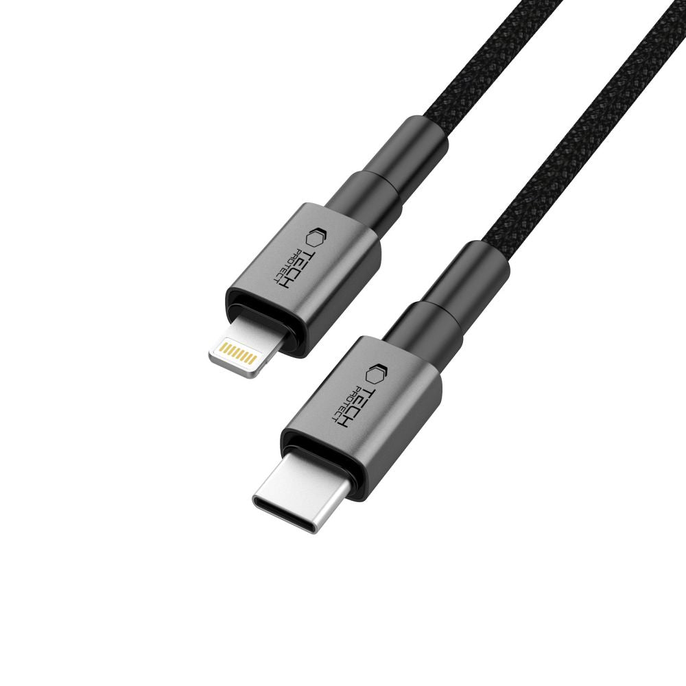 Tech-Protect Ultraboost DNA USB-C / Lightning PD27W/3A Laidas 200 cm - pilkas
