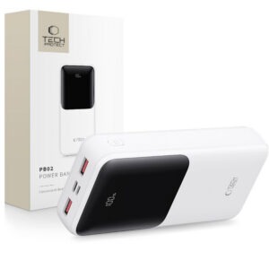 Tech-Protect Išorinė baterija PB02 20000mAh 22.5W - baltas