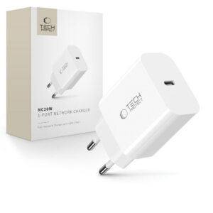 Tech-Protect sieninis įkroviklis NC20W USB-C jungtis - baltas