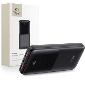 Tech-Protect Išorinė baterija PB01 10000mAh 22.5W - juodas
