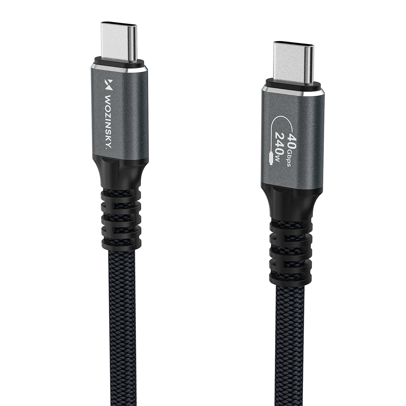 Wozinsky WPS-UY41S Laidas USB-C USB4 40Gb/s 240W 1m 4K juodas