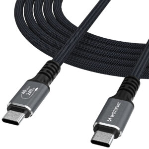 Wozinsky WPS-UY41S Laidas USB-C USB4 40Gb/s 240W 1m 4K juodas
