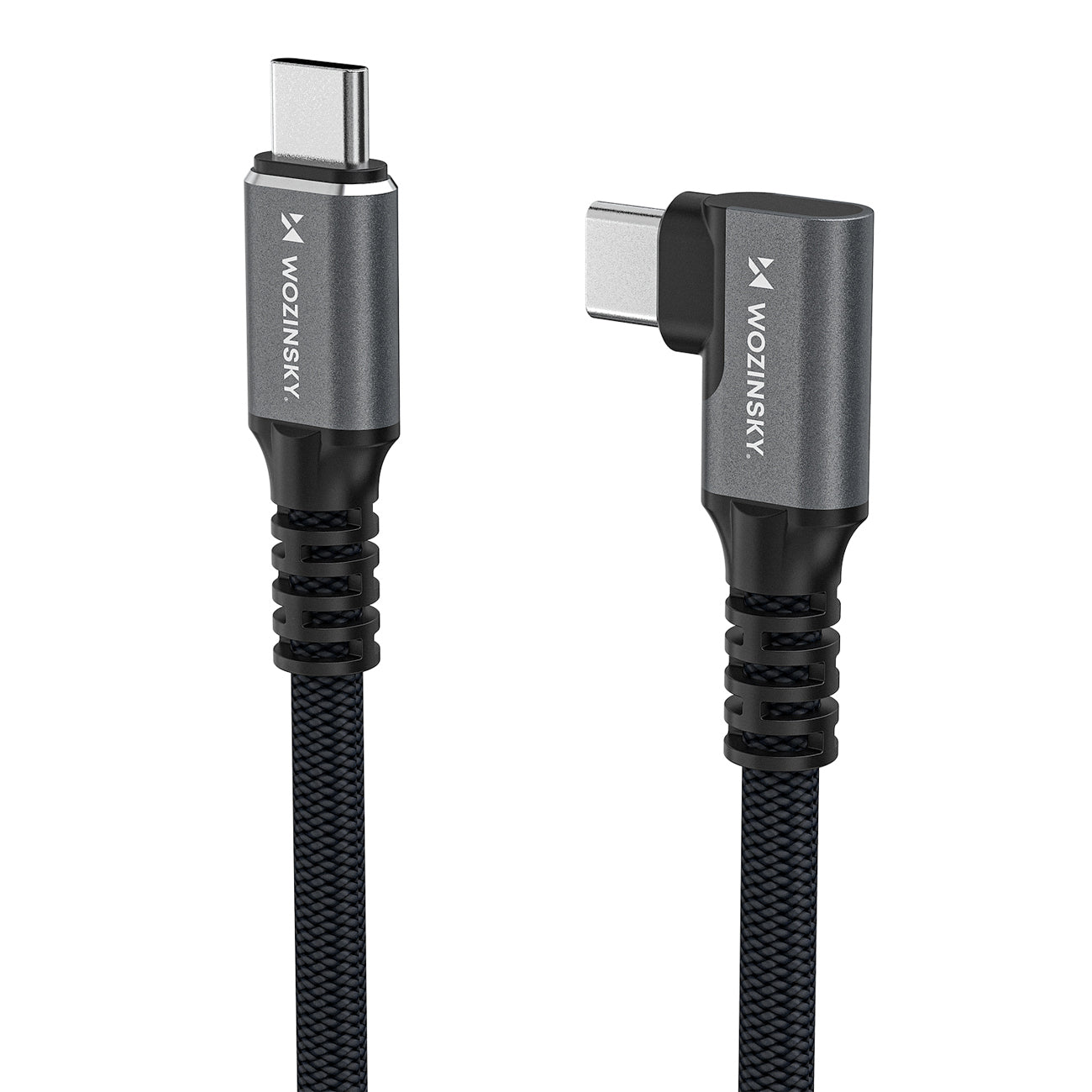Wozinsky WPS1-UY41S Kampinis laidas USB-C USB4 40Gb/s 240W 1.5m 4K juodas