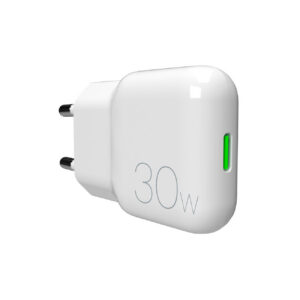 GaN Puro SLIMPRO 30W USB-C sieninis įkroviklis - baltas