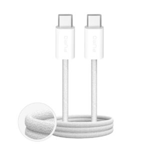 Puro Fabrik 4 Pintas laidas USB-C - USB-C 240W 1m baltas