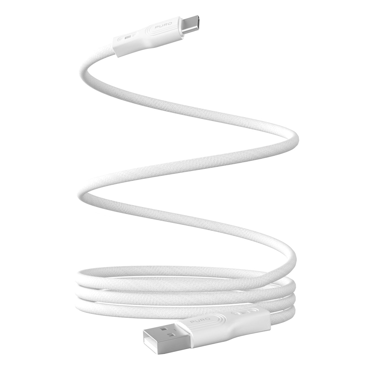 Puro Magnetic 10W magnetinis laidas USB-A - USB-C 1m - baltas