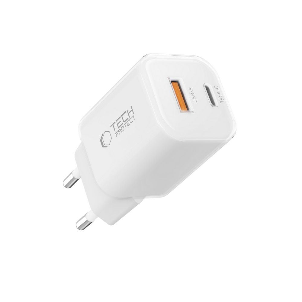 Tech-Protect NCM33W 2 jungčių PD33W/QC3.0 sieninis įkroviklis - baltas