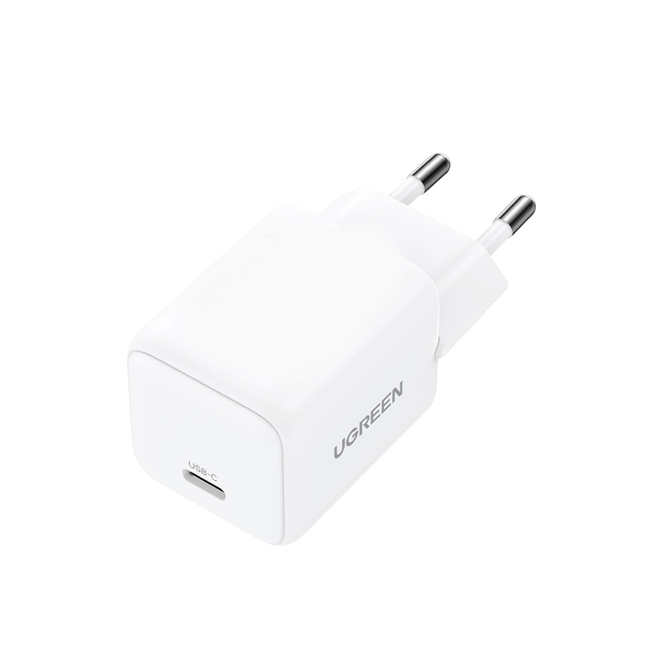 Ugreen Nexode N Series X512 20W GaN 1x USB-C sieninis įkroviklis - baltas