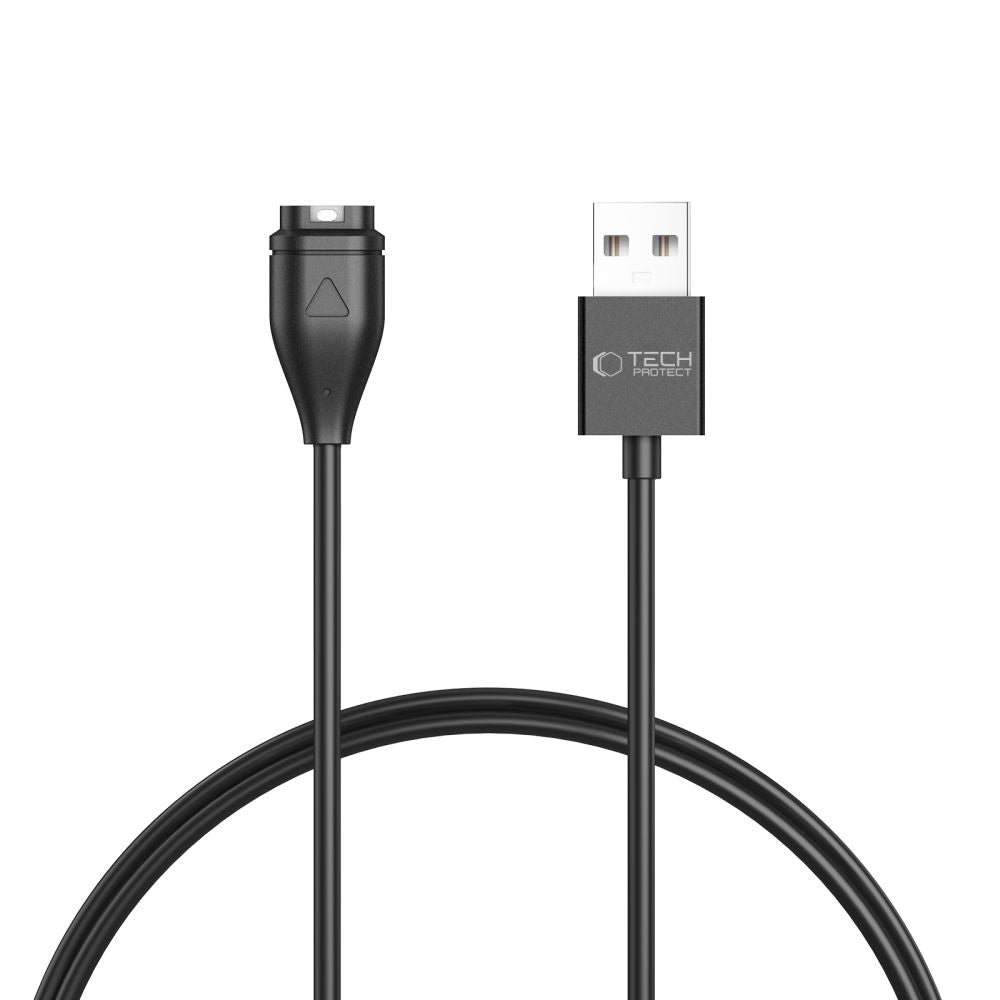 Tech-Protect MC04 UltraBoost USB-A laidas Garmin laikrodžiui 1m - juodas