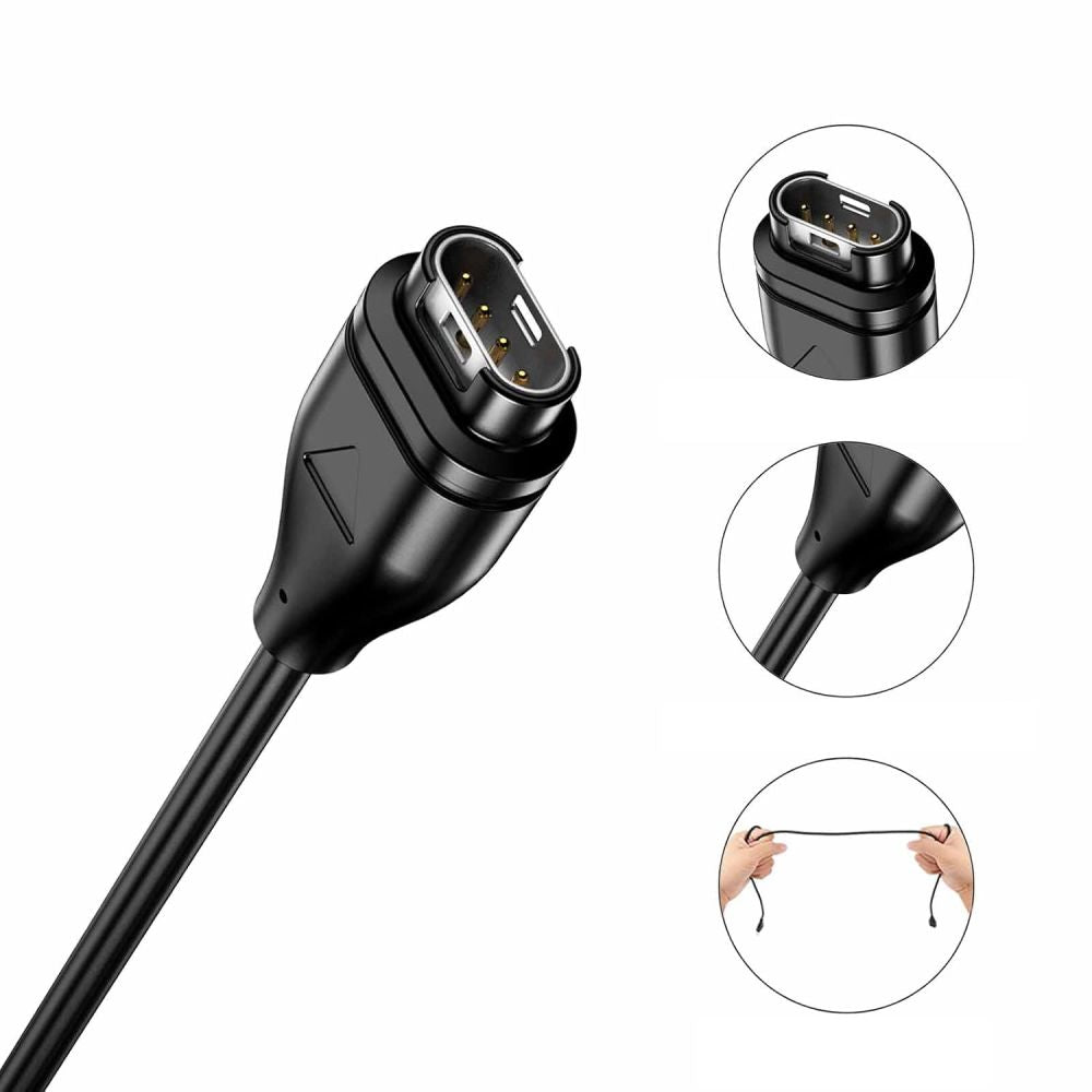 Tech-Protect MC04 UltraBoost USB-A laidas Garmin laikrodžiui 1m - juodas