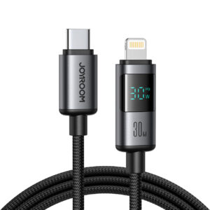 Joyroom S-A16 Pro Prism Series 30W USB-C - Lightning Laidas su ekranu 1.2m - juodas