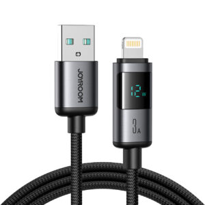 Joyroom S-A16 Pro Prism Series 3A USB-A - Lightning Laidas su ekranu 1.2m - juodas