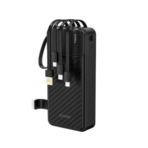Dudao išorinė baterija K11 Pro 20000mAh su integruotais laidais juoda