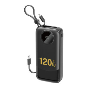 Dudao Išorinė baterija K13Pro 20000mAh su integruotu laidu - juodas