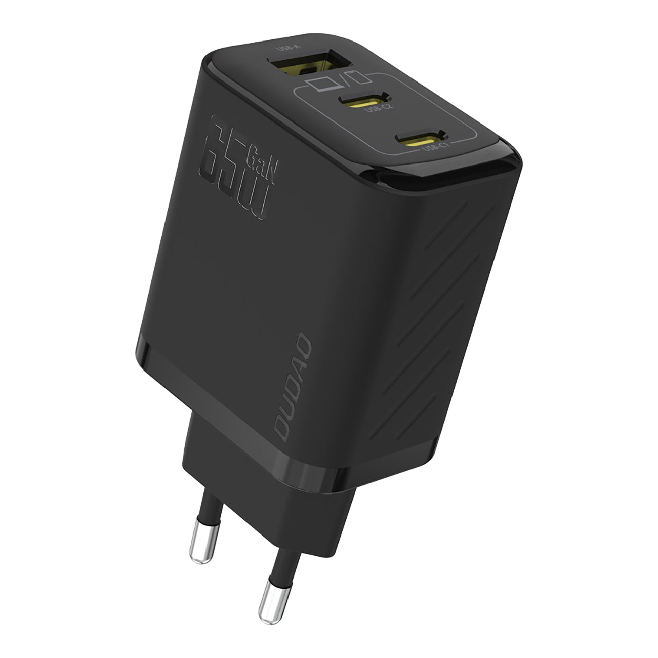 Dudao A29C 65W GaN sieninis įkroviklis + USB-C laidas - juodas