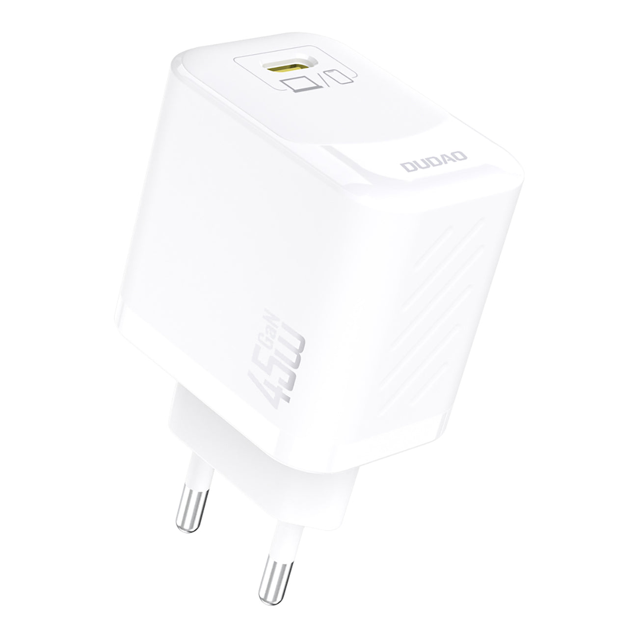 Dudao A28C 45W GaN sieninis įkroviklis + USB-C laidas - baltas