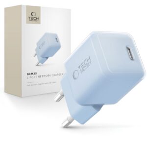 Tech-Protect NCM25 USB-C PD 25W sieninis įkroviklis - mėlynas