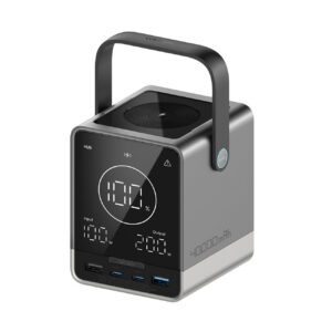Cuktech Powerbank 300W 40000mAh su belaidžiu įkrovimu 2x USB-C + 2x USB-A - juodas