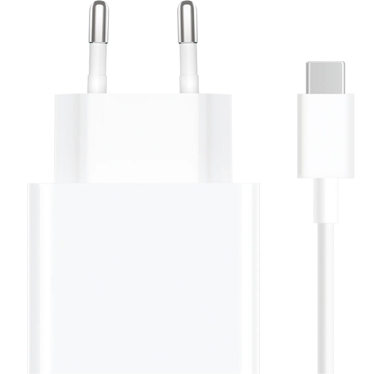 Xiaomi MDY-16-EF 1xUSB-A 33W sieninis įkroviklis su 3A USB-C laidu - baltas