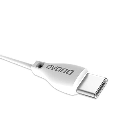 Dudao USB Type C 2.1A 1m baltas laidas (L4T 1m white)
