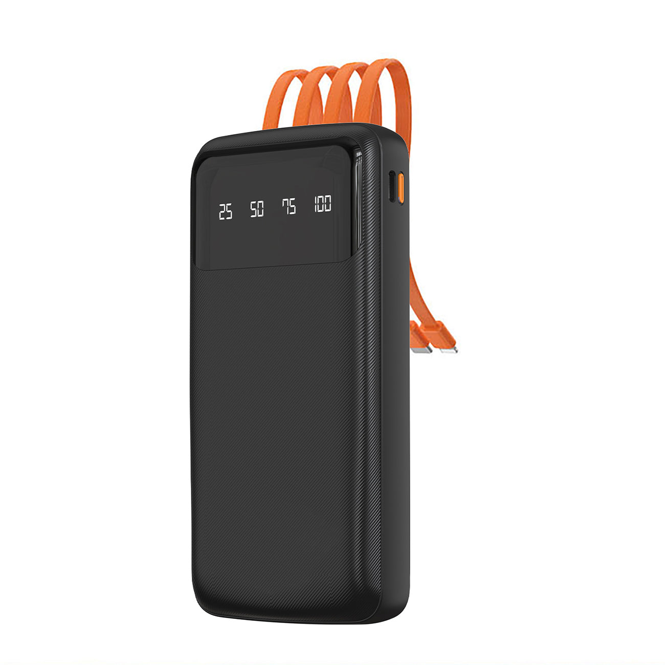 Dudao K6Pro universali išorinė baterija 10000mAh su USB laidu, USB Type C, Lightning - juoda (K6Pro-black)