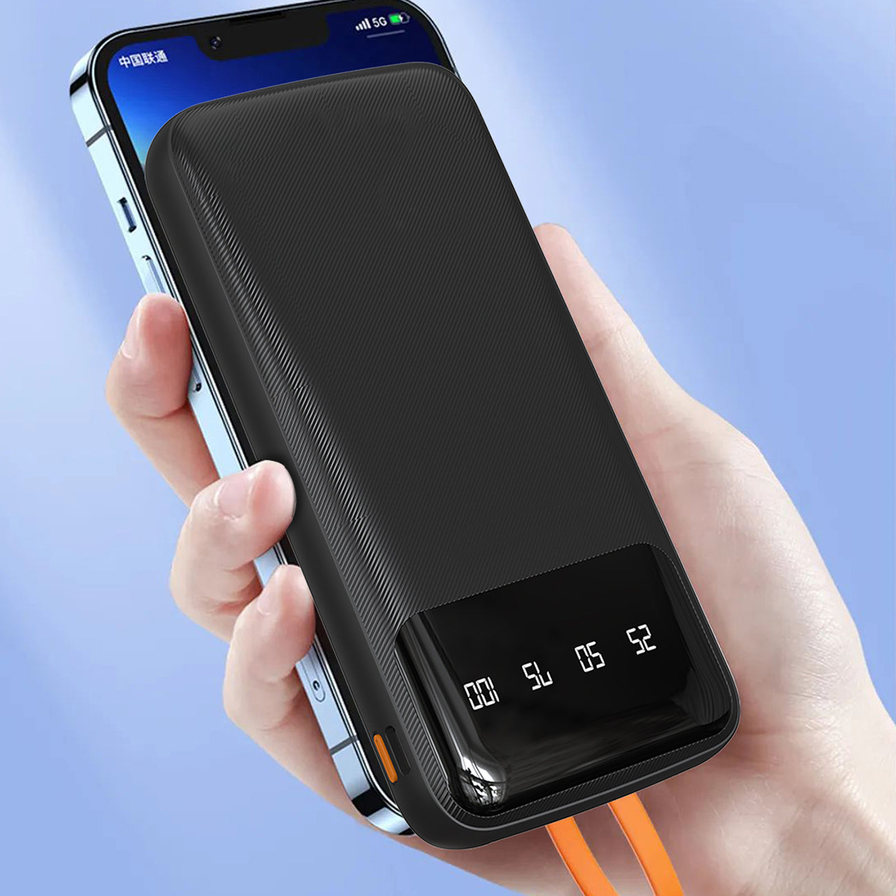 Dudao K6Pro universali išorinė baterija 10000mAh su USB laidu, USB Type C, Lightning - juoda (K6Pro-black)