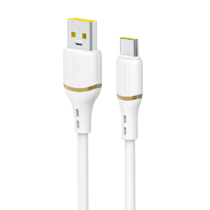 Dudao Laidas L25T USB-A - USB-C Silicone 5A 1m baltas