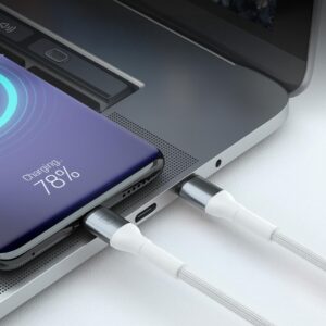 3mk Hyper Laidas N-SERIES USB-A / USB-C 1m 9V/2A 18W / baltas