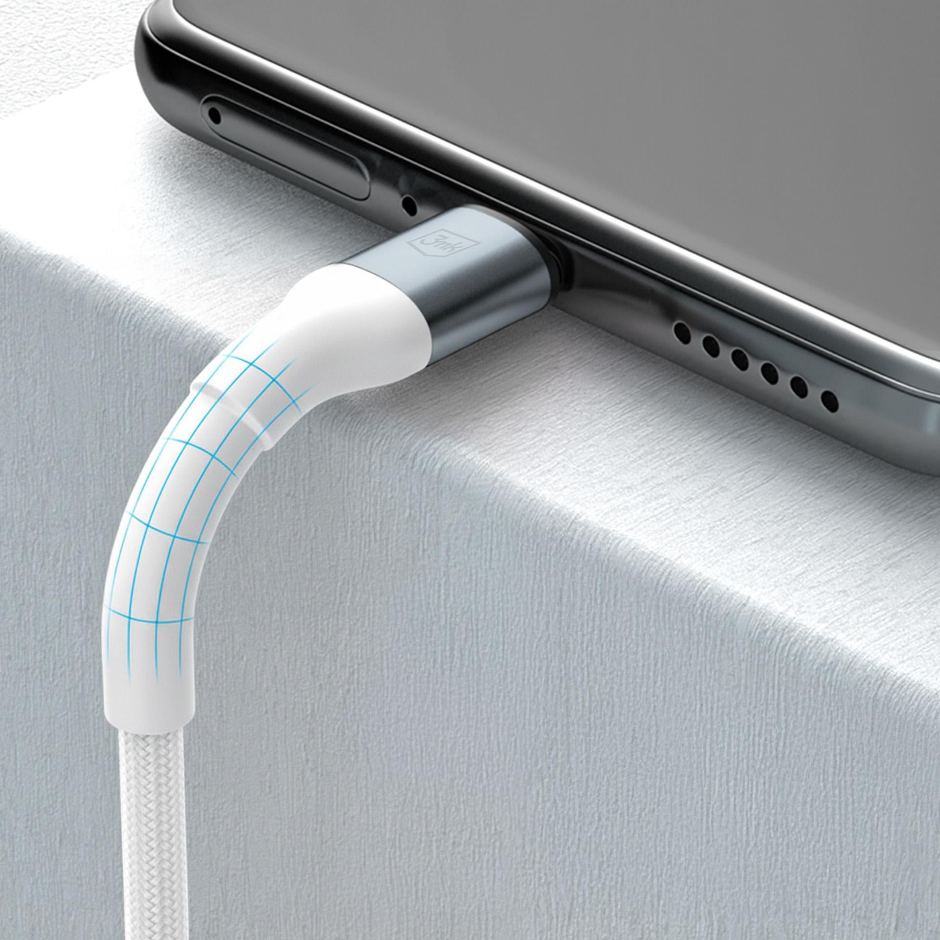 3mk Hyper Laidas N-SERIES USB-C / USB-C 1m 20V/3A 60W / baltas