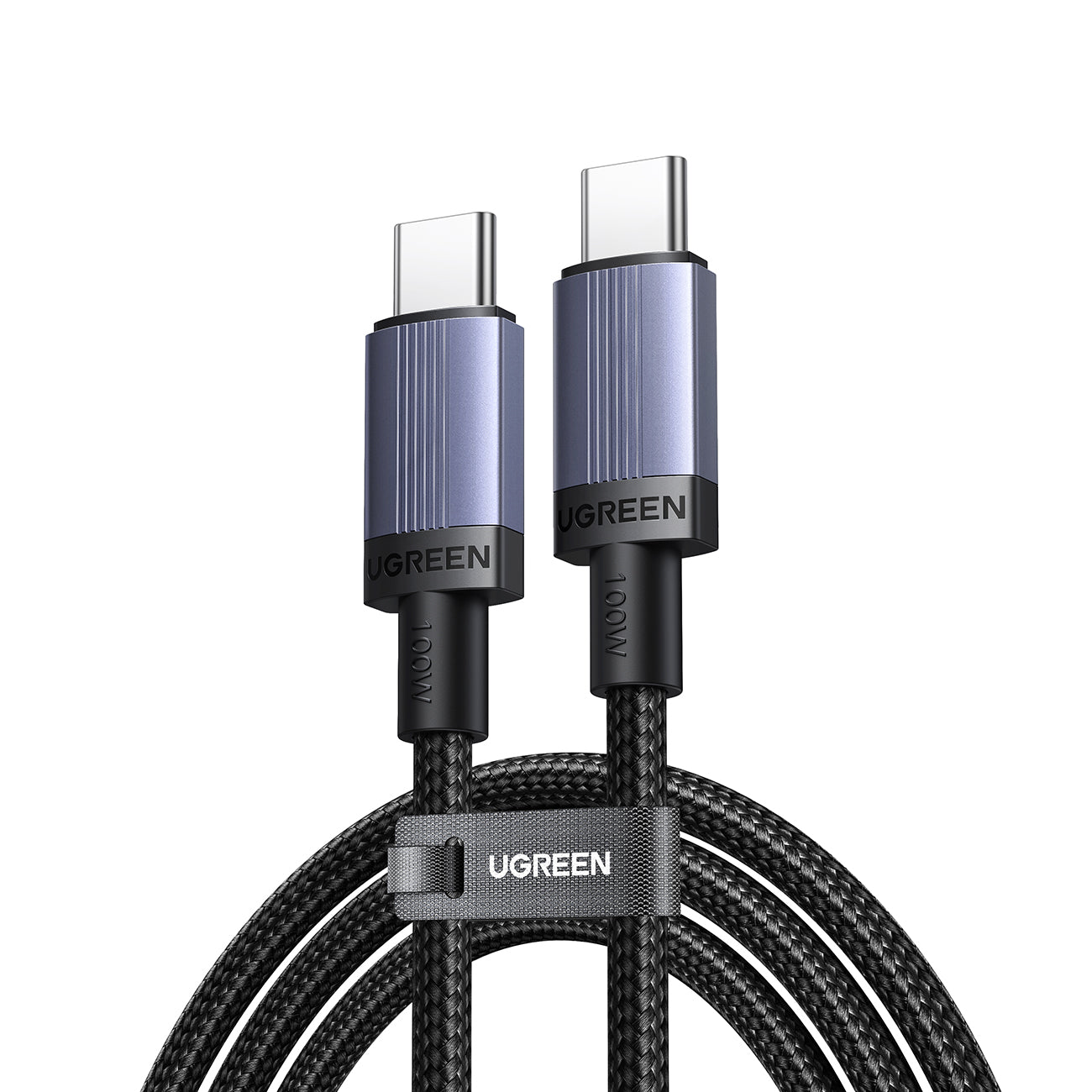 Ugreen USB-C į USB-C PD laidas 100W 5A 1m - juodas