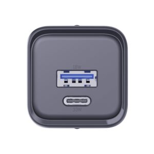3mk Hyper Charger sieninis įkroviklis PD 33W GaN QC4+ PPS AFC FCP SCP 1A1C - juodas