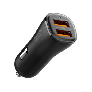 Spigen automobilinis įkroviklis Essential EV302 30W 2 jungčių USB-A - juodas