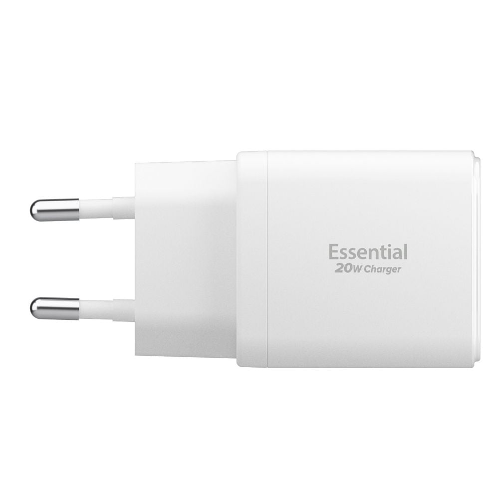 Spigen sieninis įkroviklis Essential EE202EU 20W - baltas