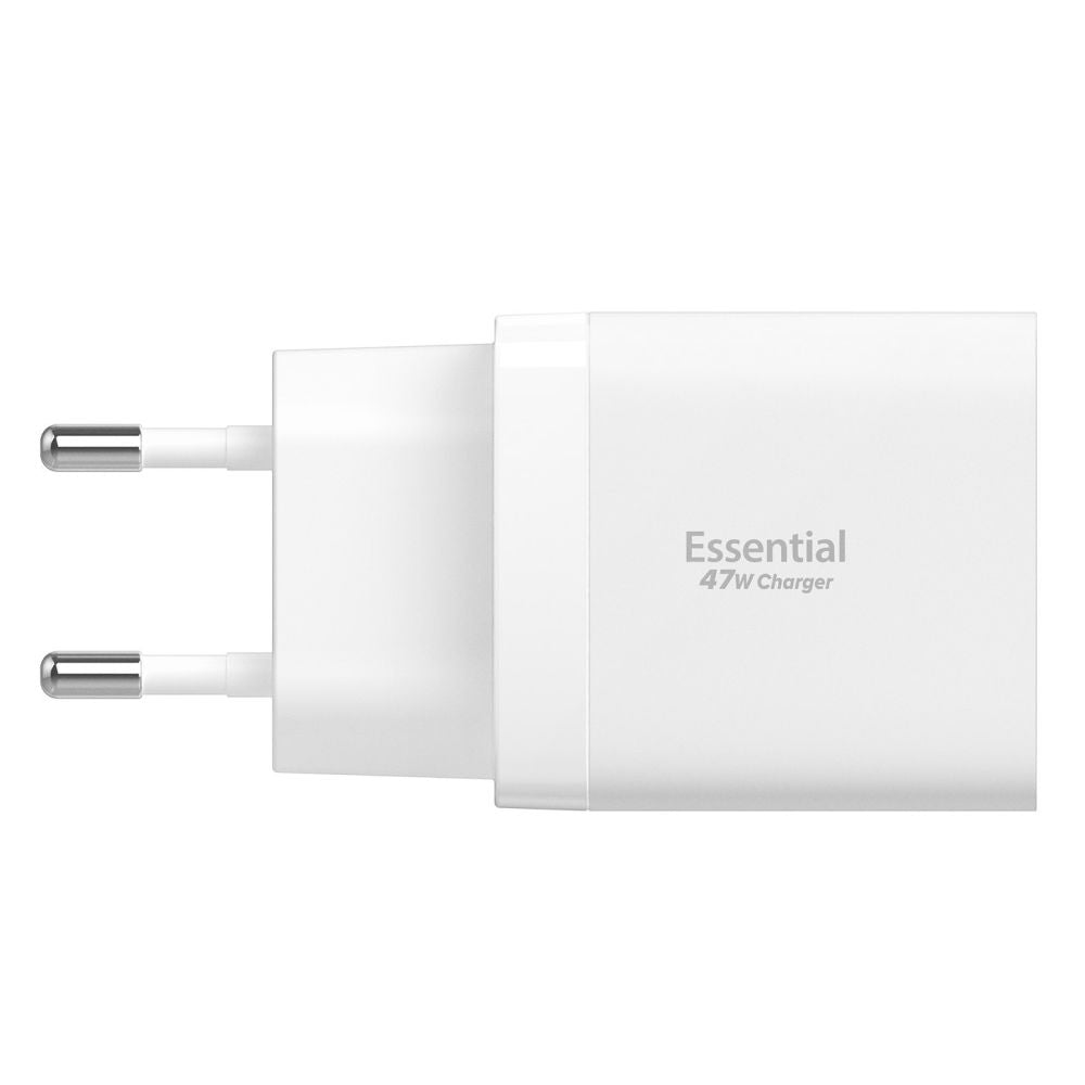 Spigen sieninis įkroviklis Essential EE472EU 2-port USC-C 47W - baltas