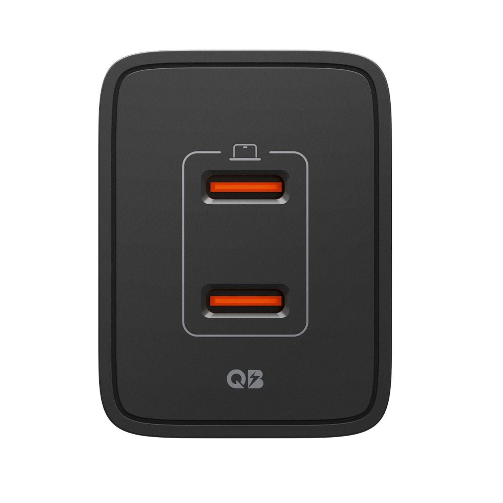 Spigen sieninis įkroviklis Essential EE472EU 2-port USC-C 47W - juodas