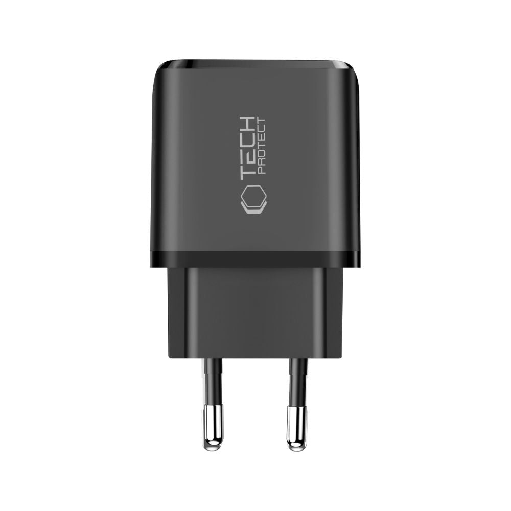 Tech-Protect sieninis įkroviklis NCA45W-GAN 2-Port USB-C / USB-A 45W - juodas
