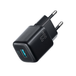Joyroom JR-TG7 33W USB-A + USB-C Sieninis įkroviklis - juodas