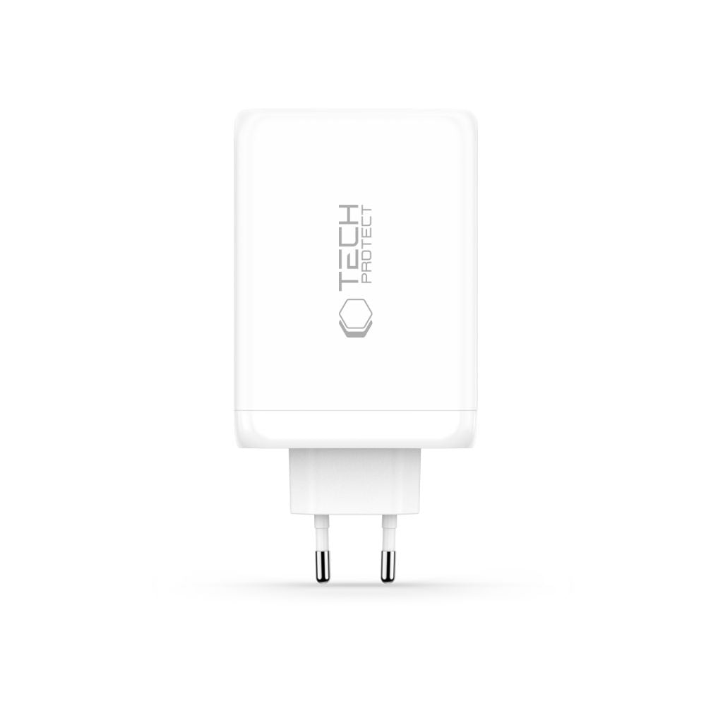 Tech-Protect NC240W-GaN 4-Port 240W sieninis įkroviklis - baltas