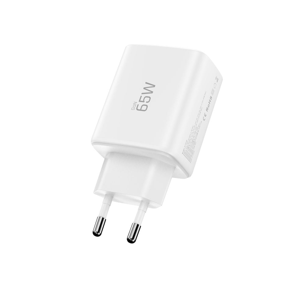 Tech-Protect NCA65W-GAN 3-Port 65W sieninis įkroviklis - baltas