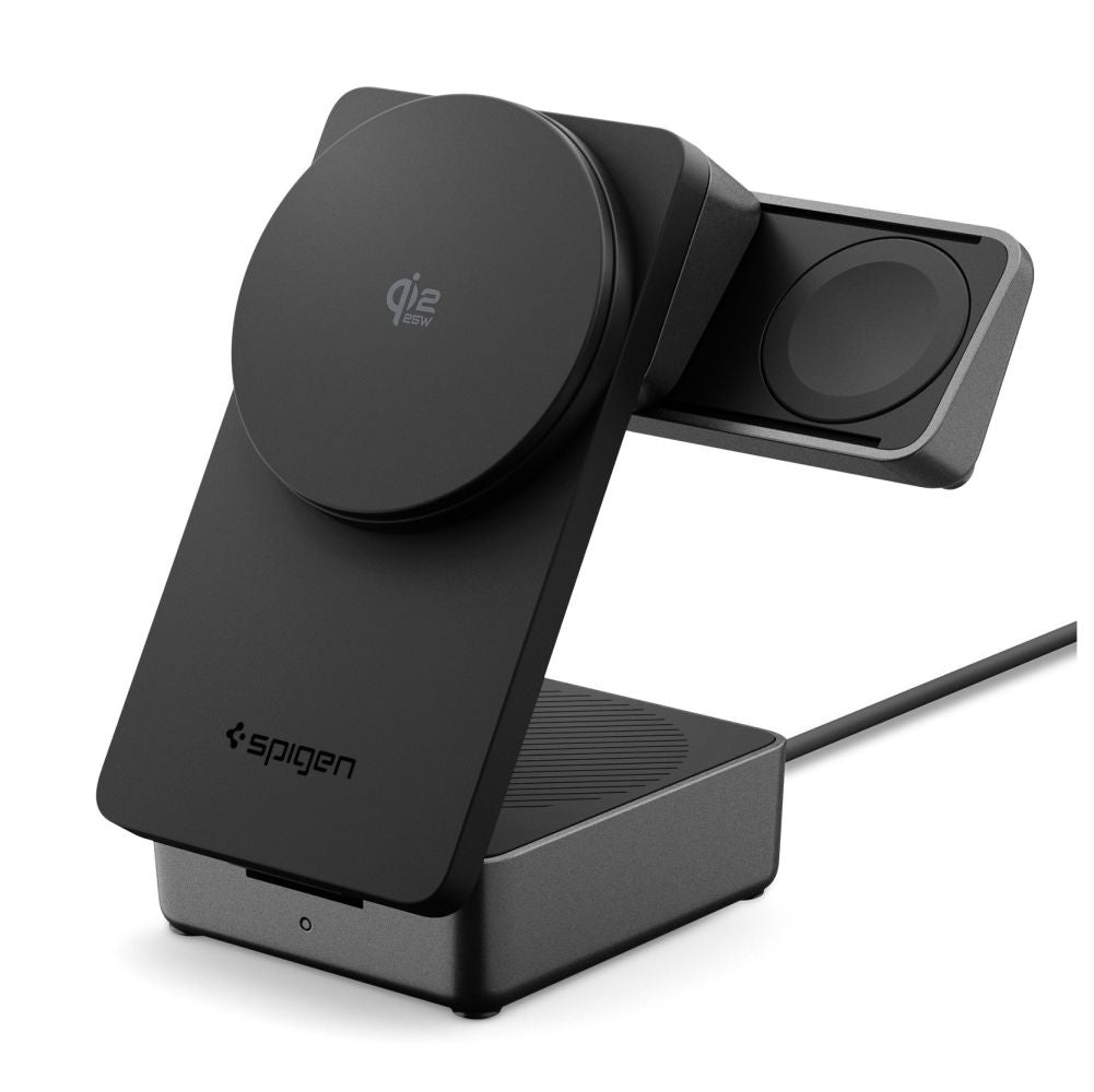 Spigen Essential Qi2.2 25W 3in1 MagSafe Magnetic belaidis įkroviklis - juodas