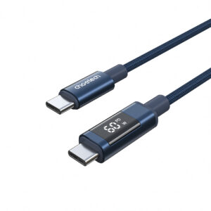Choetech XCC-1068 __TK1__ 60__TK2__ USB-C - USB-C Kabelis su ekranu 1.2 m - Mėlynas